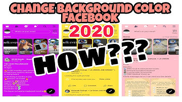 How to Change Background Color in Facebook 2020