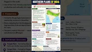 Northern Plains of INDIA for competitive exams ..📚#shortvideo #ssc #study #upsc #viral #shorts