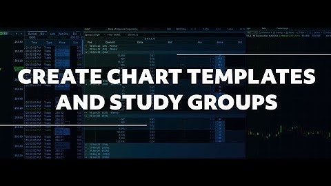 Desktop QuickStart - Create Chart Templates and Study Groups