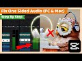 Fix audio playing on one side  capcut pc tutorial