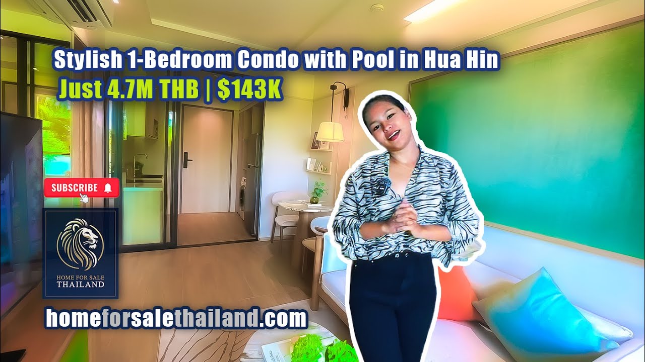 🏢 Stylish 1-Bedroom Condo with Pool and Gym in Hua Hin – Just 4.7M THB ($143K)! 🏢