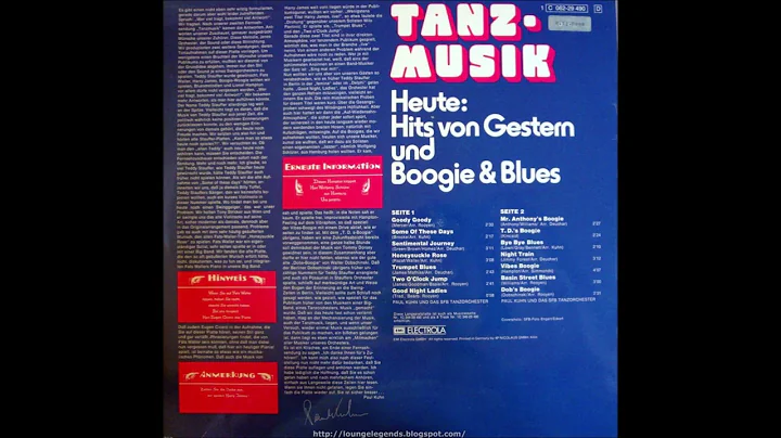 Album nr. 312 -  Paul Kuhn  Tanzorchester  Tanzmusik Heute: Hits Von Gestern Und Boogie & Blues