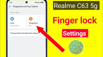 Finger lock Realme c63 5g | fingerprint lock kaise lagaye realme c63 5g | fingerprint settings