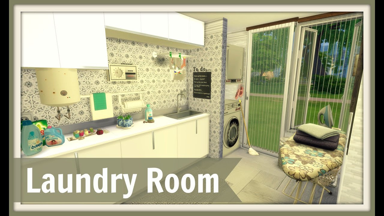 Sims 4 - Speed Build - Laundry Room - YouTube