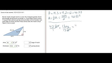 Area and Perimeter of Triangle Word Problem