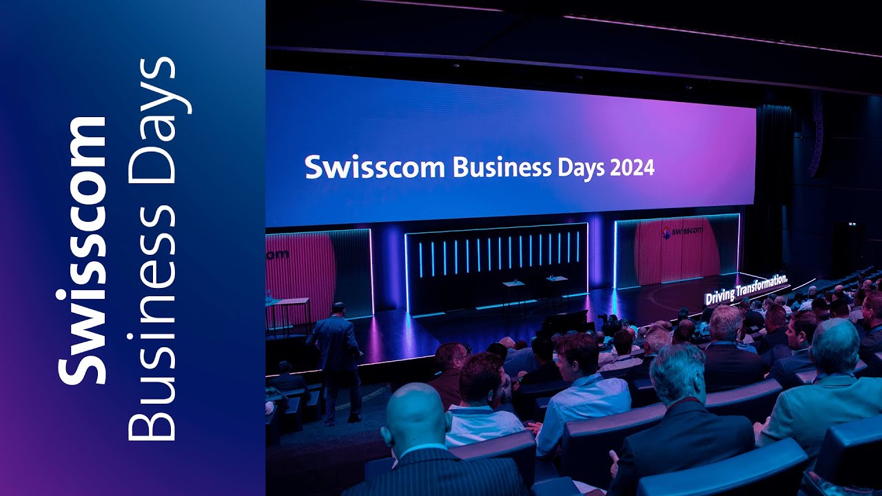 Salle plénière des Swisscom Business Days 2024, scène et public — miniature officielle du film