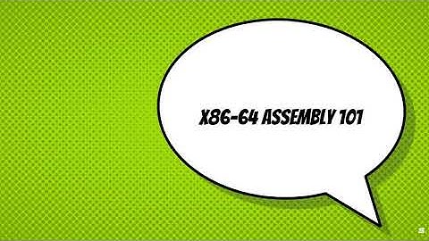 x86-64 Assembly 101