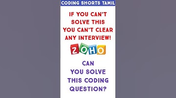 Programming question #tamil #python #shorts #shortsfeed #viral #programming #coding #zoho #interview