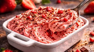 🍓 Just strawberries and condensed milk! A real Italian dessert in 5 minutes! No baking required!