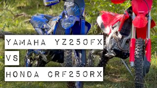 Yamaha YZ250FX vs Honda CRF250RX (Mountain Single Track) Final Review WINNER ANNOUNCED!