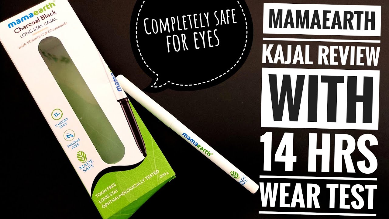 Mamaearth charcoal black Kajal review with wear test Mamaearth kajal