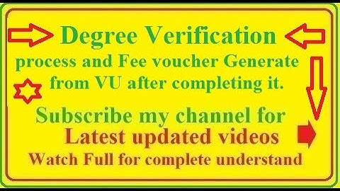 How we apply for degree verification voucher form VU