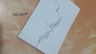 Plateau drawing | Edge of cliff sketch | landscape | Coffee Time CT