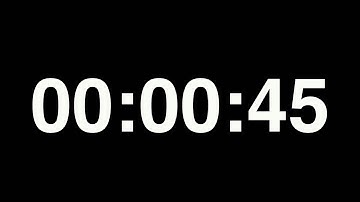 45-second Countdown Timer with Alarm | Red & White Flashing Final 30 Seconds | Boost Your Focus!