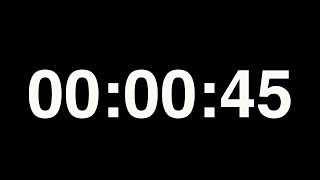 45-second Countdown Timer with Alarm | Red & White Flashing Final 30 Seconds | Boost Your Focus!