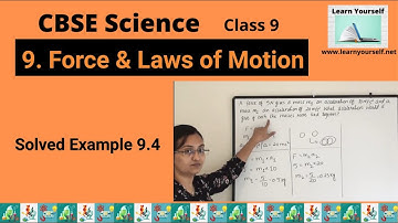 CBSE Std-9 Science Ch-9 Solved Example 9.4 || Force & Laws of Motion