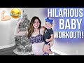 PREGNANT WORKOUT ROUTINE WITH A BABY!!! | Vlogmas Day 10