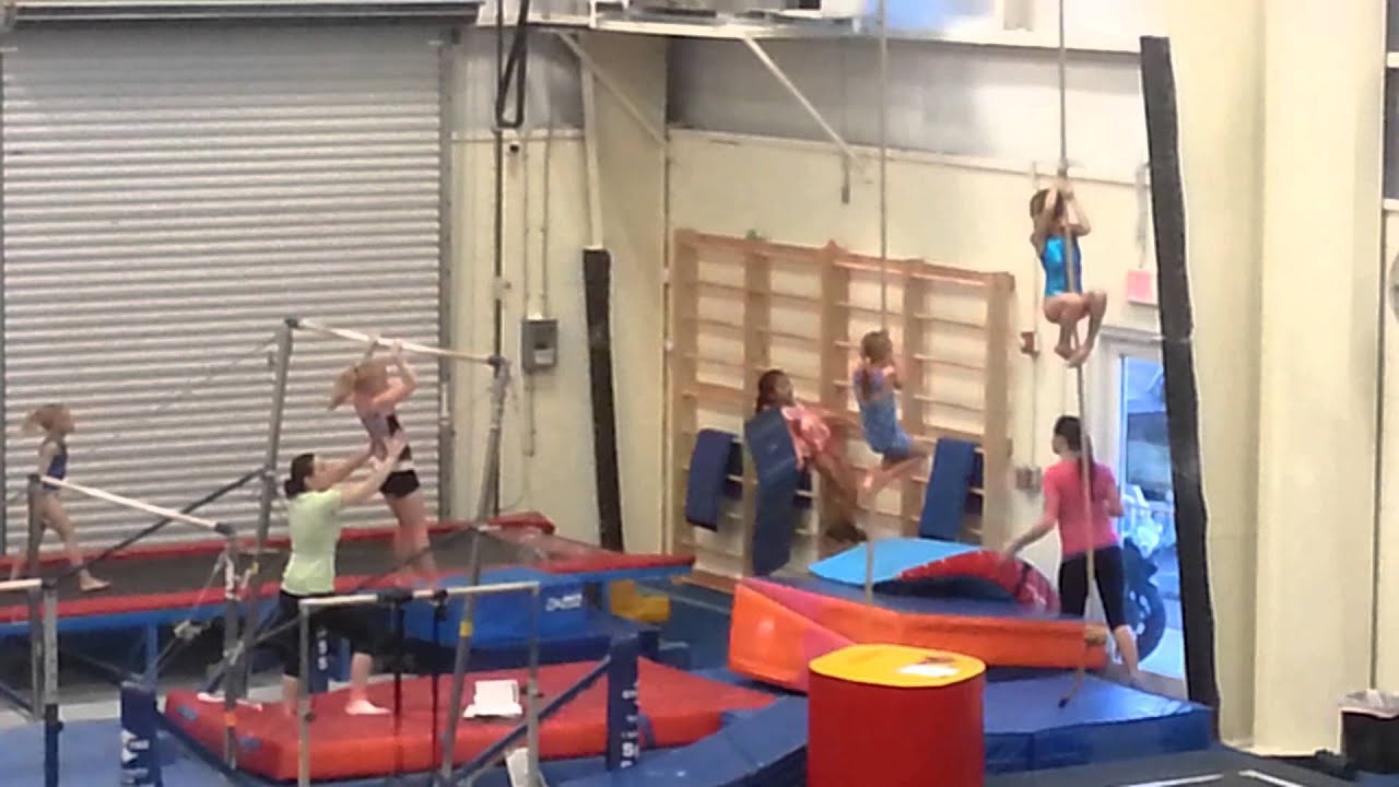 Abby rope climb Lakewood ranch gymnastics YouTube