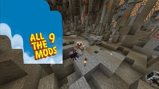 All The Mods 9 - Ep 3: Hollow Hill Resource Hunt and Awesome Starter Base Build
