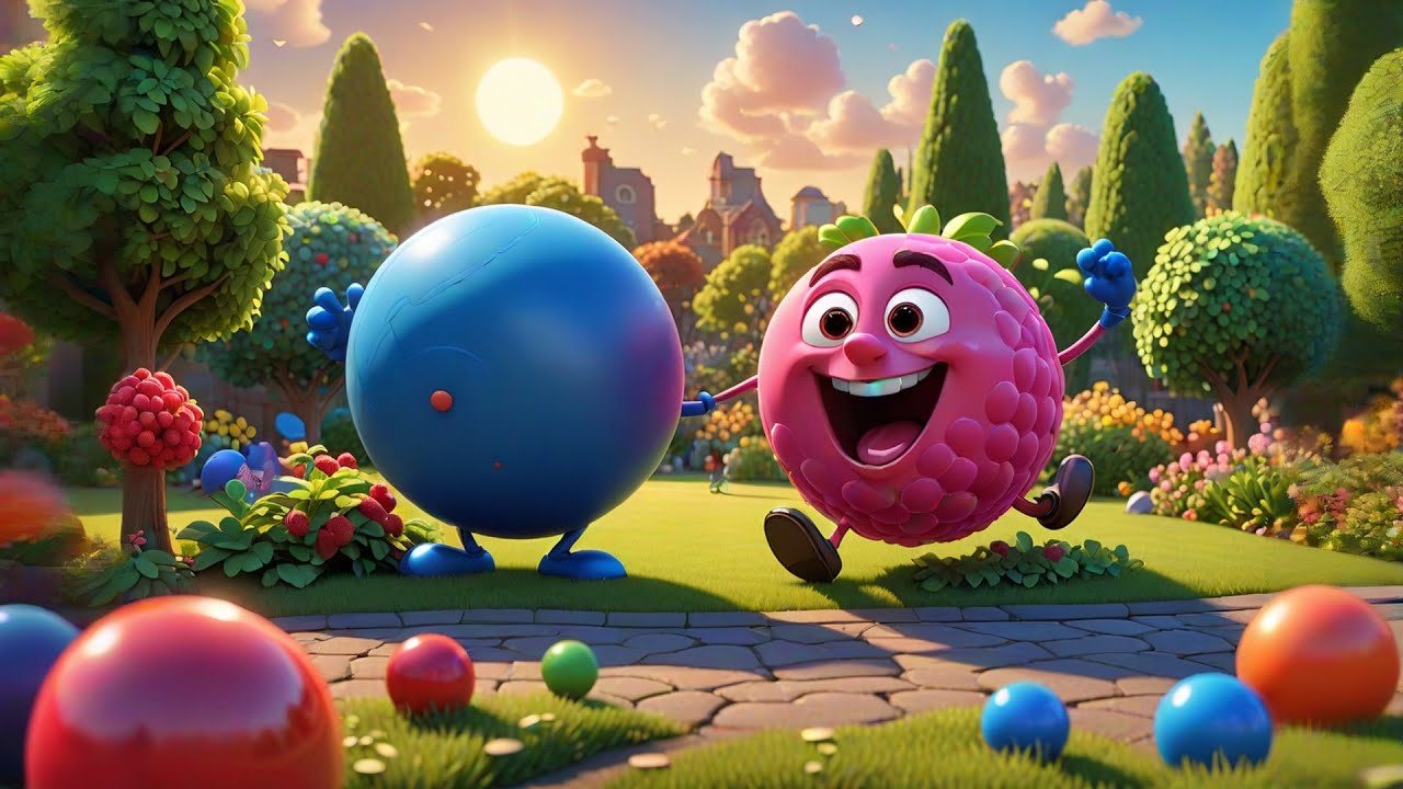 Three Bouncing Balls Learn Big and Small | Opposites Song for Kids | Fun Learning Nursery Rhyme