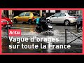 Ref:leDBRjs3O08 Orages sur la france : des d�g�ts  et des images spectaculaires