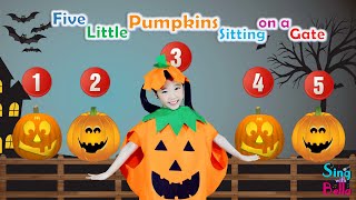 Five Little Pumpkins Sitting On A Gate Halloween Song 2020 Pumpkin Song Sing With Bella