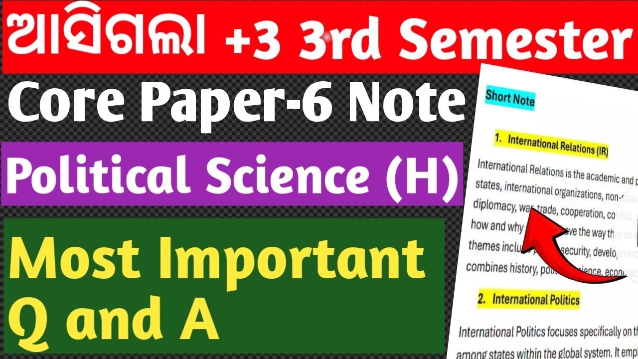 +3 3-й семестр, основной курс - 6 ||Политология (с отличием)||Международные отношения||Вопросы и ...