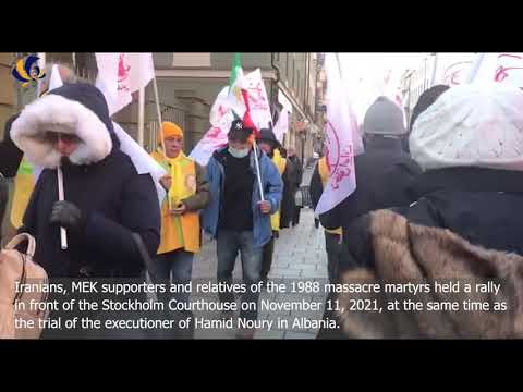 Nov 18, 2021: Coinciding With the 41st Court Hearing in Albania, MEK Supporters Rally in Stockholm.