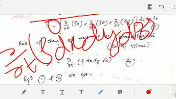 Continuity equation in Cartesian co-ordinates (3D, 2D, 1D)