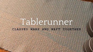 Clasped warp and weft together! Gorgeous Table runner with a lovely texture on a Rigid Heddle Loom