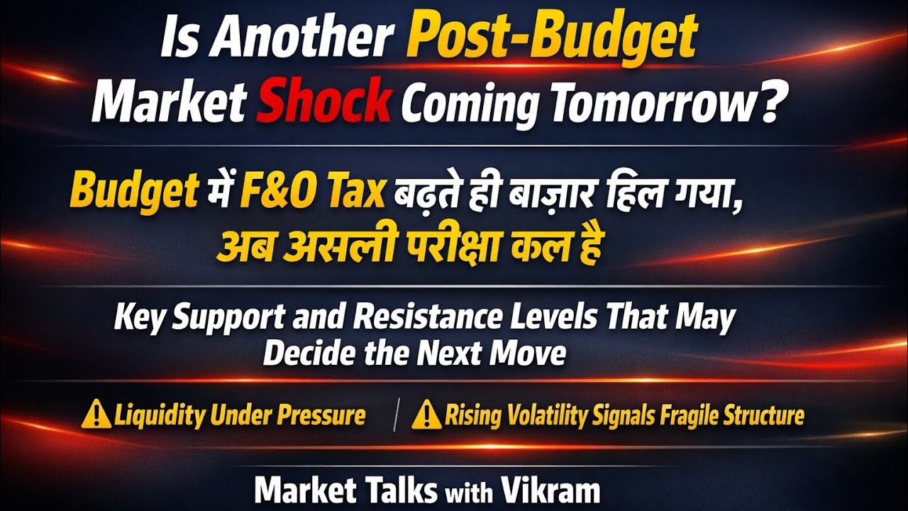 F&O Rules बदलें, STT बढ़ा: Market Crash क्यों? Nifty-Sensex Support, Volatility & कल क्या होगा?