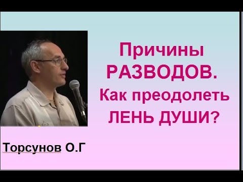 Причины РАЗВОДОВ. Как преодолеть ЛЕНЬ ДУШИ? Торсунов О.Г.