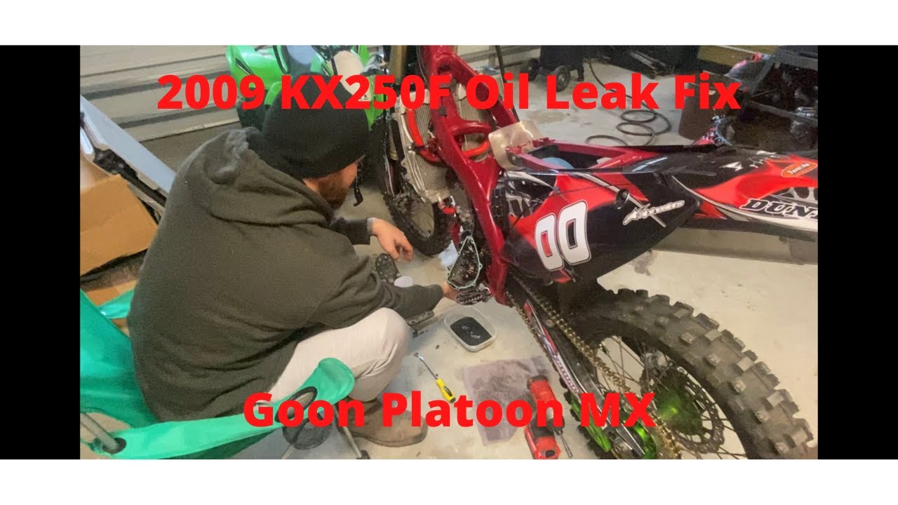 FIXING OIL LEAK ON 2009 KX250F [Goon Platoon MX] YouTube