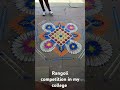rangoli competition in college Janchetna inter college Rajapur viral #shorts
