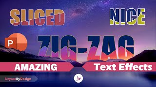 Split Text Effects in PowerPoint using  Simple Text Hacks.