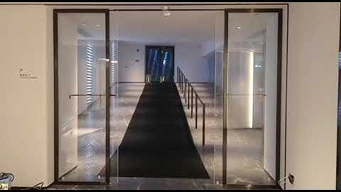 Linear magnetic drive automatic sliding door project in hotel. Very quiet and smooth operation.