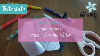 MMB Summertime Paper Fortune Teller Tutorial