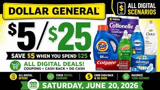 Dollar General $5/$25 All Digital Scenarios - 6/20/26