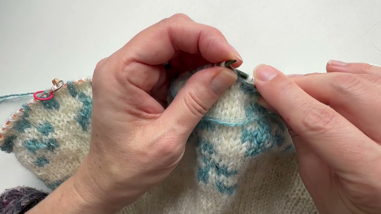 Жаккард «лестничная спинка»: Шаг №1