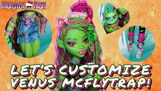 Let’s Customize Venus McFlytrap!! G3 Monster High Doll Painting Accessories Tutorial & Walkthrough!
