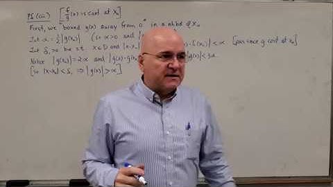 Real Analysis I (lec. 3.2.C) Algebra of Continuous Functions