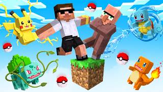 We Survived on ONE BLOCK of POKEMON in Minecraft.. screenshot 2