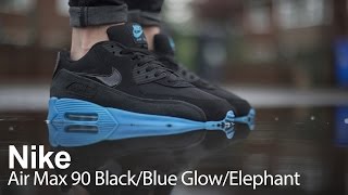 A Closer Look' Nike Air Max 90 – Black Blue Glow – Elephant - YouTube