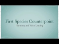 First Species Counterpoint