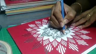 DIY Art : How to Make Aluminium Foil Repousse Ganesh Art