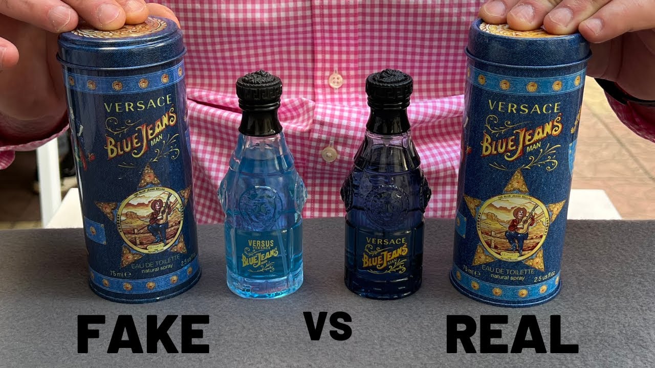 Joke Økologi spansk Fake vs Real Versace Blue Jeans Perfume 75 ml - YouTube