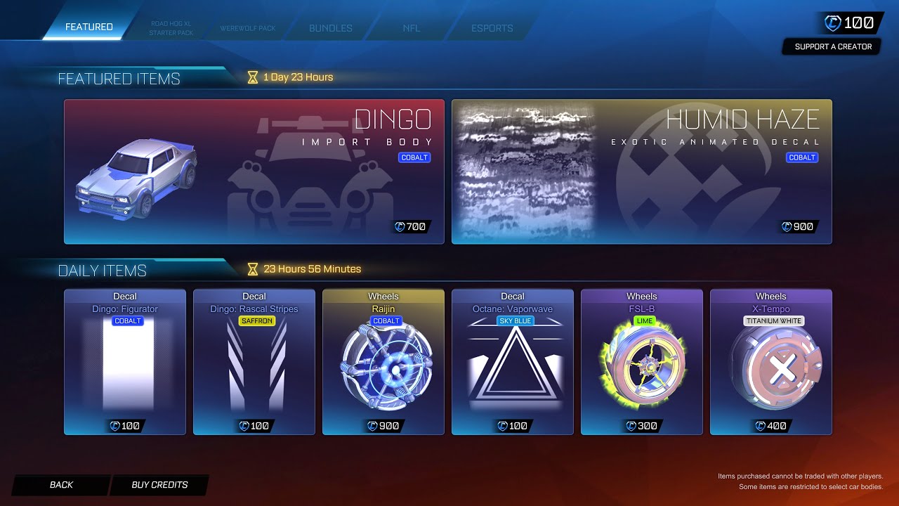 DINGO COBALT CAR & RAIJIN COBALT WHEELS IN ITEM SHOP - 12.09.2021.