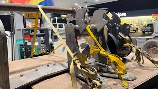 A Series Root Plow for D3 and a Mesquite Nail Puller for a Kubota KXO80 Excavator 