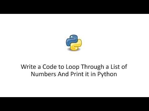Write a Code to Loop Through a List of Numbers And Print it in Python
