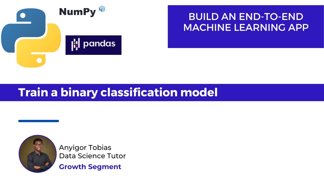 Create a binary classification machine learning model with Coach Tobby ...